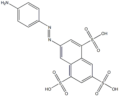 7-(4-AMINO-PHENYLAZO)-NAPHTHALENE-1,3,5-TRISULFONIC ACID 结构式