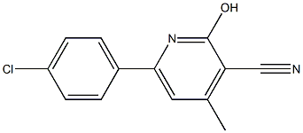 6-(4-CHLOROPHENYL)-2-HYDROXY-4-METHYLPYRIDINE-3-CARBONITRILE 结构式