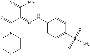 (2Z)-2-{[4-(AMINOSULFONYL)PHENYL]HYDRAZONO}-3-MORPHOLIN-4-YL-3-OXOPROPANETHIOAMIDE 结构式