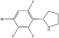 (2S)-2-(4-Bromo-2,3,6-trifluorophenyl)pyrrolidine 结构式