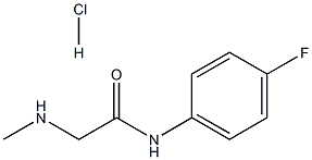 N-(4-氟苯基)-2-(甲氨基)乙酰胺盐酸盐 结构式