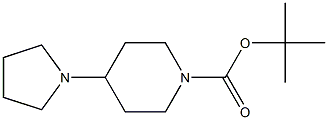 4-吡咯-1-基哌啶-1-羧酸叔丁酯 结构式