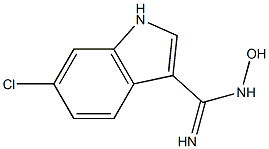6-CHLORO-N-HYDROXYINDOLE-3-CARBOXAMIDINE 结构式