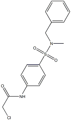 N-(4-[[BENZYL(METHYL)AMINO]SULFONYL]PHENYL)-2-CHLOROACETAMIDE 结构式