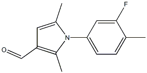 1-(3-Fluoro-4-methylphenyl)-2,5-dimethyl-1H-pyrrole-3-carbaldehyde 结构式