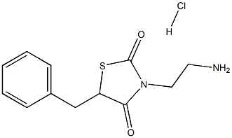 3-(2-AMINO-ETHYL)-5-BENZYL-THIAZOLIDINE-2,4-DIONE HYDROCHLORIDE 结构式