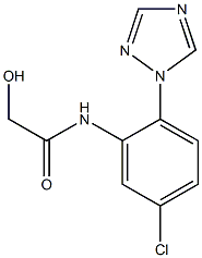 N-[5-CHLORO-2-(1H-1,2,4-TRIAZOL-1-YL)PHENYL]-2-HYDROXYACETAMIDE 结构式
