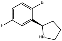 (2R)-2-(2-BROMO-5-FLUOROPHENYL)PYRROLIDINE 结构式