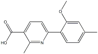 6-(2-METHOXY-4-METHYLPHENYL)-2-METHYLPYRIDINE-3-CARBOXYLIC ACID 结构式