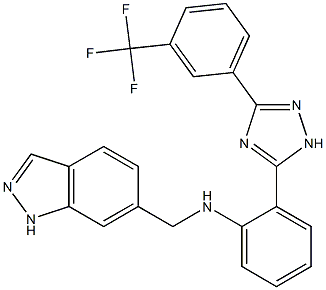 (1H-INDAZOL-6-YLMETHYL)-(2-[5-(3-TRIFLUOROMETHYL-PHENYL)-2H-[1,2,4]TRIAZOL-3-YL]-PHENYL)-AMINE 结构式