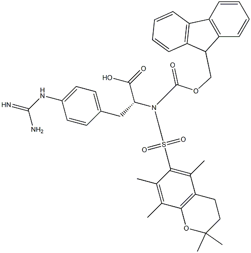 FMOC-D-PHE(4-GUAD-PMC)-OH 结构式