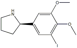 5-((2R)PYRROLIDIN-2-YL)-3-IODO-1,2-DIMETHOXYBENZENE 结构式