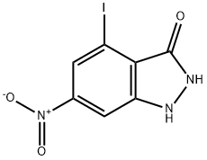 4-IODO-3-HYDROXY-6-NITROINDAZOLE 结构式