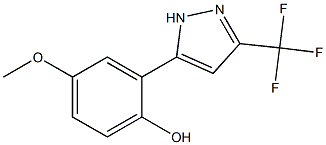 5-(2-HYDROXY-5-METHOXYPHENYL)-3-(TRIFLUOROMETHYL)PYRAZOLE 结构式