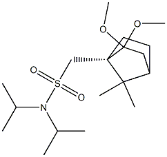 (S)-CAMPHORSULFONIC ACID DIISOPROPYLAMIDE DIMETHYL ACETAL 结构式