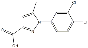 1-(3,4-DICHLORO-PHENYL)-5-METHYL-1H-PYRAZOLE-3-CARBOXYLIC ACID 结构式