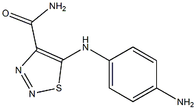 5-[(4-AMINOPHENYL)AMINO]-1,2,3-THIADIAZOLE-4-CARBOXAMIDE 结构式