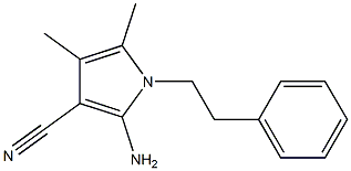 2-AMINO-4,5-DIMETHYL-1-(2-PHENYLETHYL)-1H-PYRROLE-3-CARBONITRILE 结构式
