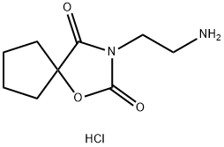 3-(2-胺基乙基)-1-氧杂-3-氮杂螺环并[4.4]壬烷-2,4-二酮盐酸盐 结构式