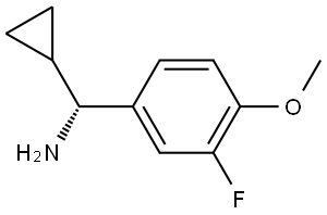 (1R)Cyclopropyl(3-fluoro-4-methoxyphenyl)methylamine 结构式