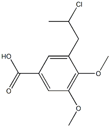 3-(2-CHLOROPROPYL)-4,5-DIMETHOXYBENZOIC ACID 结构式