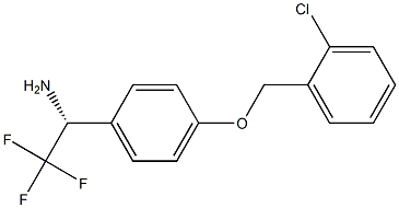 (1R)-1-(4-[(2-CHLOROPHENYL)METHOXY]PHENYL)-2,2,2-TRIFLUOROETHYLAMINE 结构式