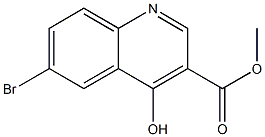 6-BROMO-4-HYDROXY-QUINOLINE-3-CARBOXYLIC ACID METHYL ESTER 结构式