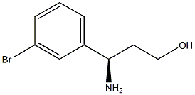 (R)-3-AMINO-3-(3-BROMO-PHENYL)-PROPAN-1-OL 结构式