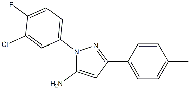 1-(3-CHLORO-4-FLUOROPHENYL)-3-P-TOLYL-1H-PYRAZOL-5-AMINE 结构式