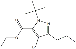 4-BROMO-1-(TERT-BUTYL)-3-PROPYL-1H-PYRAZOLE-5-CARBOXYLIC ACID ETHYL ESTER 结构式