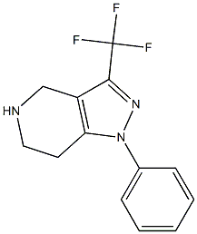 4,5,6,7-TETRAHYDRO-1-PHENYL-3-(TRIFLUOROMETHYL)PYRAZOLO-[4,3-C]-PYRIDINE 结构式