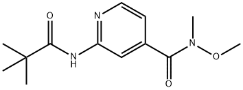 N-甲氧基-N-甲基-2-新戊酰胺异烟酰胺 结构式