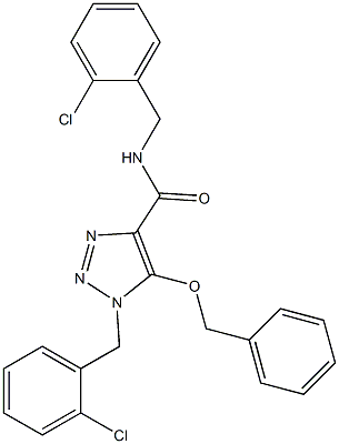 5-(BENZYLOXY)-N,1-BIS(2-CHLOROBENZYL)-1H-1,2,3-TRIAZOLE-4-CARBOXAMIDE 结构式