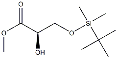 (R)-3-(TERT-BUTYL-DIMETHYL-SILANYLOXY)-2-HYDROXY-PROPIONIC ACID METHYL ESTER 结构式