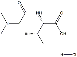 (S,S)-2-(2-DIMETHYLAMINO-ACETYLAMINO)-3-METHYL-PENTANOIC ACID HYDROCHLORIDE 结构式