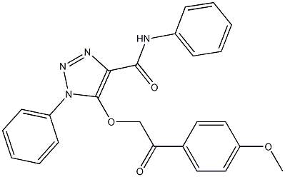 5-[2-(4-METHOXYPHENYL)-2-OXOETHOXY]-N,1-DIPHENYL-1H-1,2,3-TRIAZOLE-4-CARBOXAMIDE 结构式