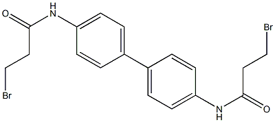 3-BROMO-N-[4'-(3-BROMO-PROPIONYLAMINO)-BIPHENYL-4-YL]-PROPIONAMIDE 结构式