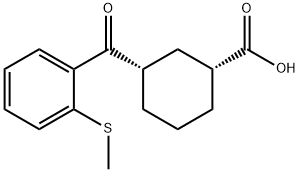 CIS-3-(2-THIOMETHYLBENZOYL)CYCLOHEXANE-1-CARBOXYLIC ACID 结构式