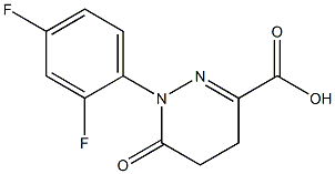 1-(2,4-DIFLUOROPHENYL)-6-OXO-1,4,5,6-TETRAHYDROPYRIDAZINE-3-CARBOXYLIC ACID 结构式