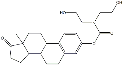 Bis-(2-hydroxy-ethyl)-carbamic acid 13-methyl-17-oxo-7,8,9,11,12,13,14,15,16,17-decahydro-6H-cyclopenta[a]phenanthren-3-yl ester 结构式