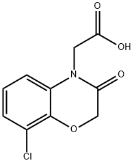 (8-CHLORO-3-OXO-2,3-DIHYDRO-BENZO[1,4]OXAZIN-4-YL)-ACETIC ACID 结构式