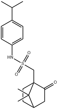 7,7-DIMETHYL-1-((((4-(ISOPROPYL)PHENYL)AMINO)SULFONYL)METHYL)BICYCLO[2.2.1]HEPTAN-2-ONE 结构式