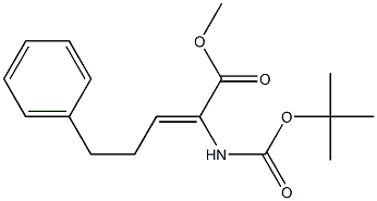 2-BOC-AMINO-5-PHENYLPENT-2-ENOIC ACID METHYL ESTER 结构式