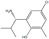 2-((1S)-1-AMINO-2-METHYLPROPYL)-4-CHLORO-6-METHYLPHENOL 结构式