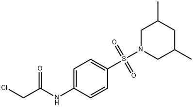 2-氯-N-{4-[(3,5-二甲基哌啶-1-基)磺酰基]苯基}乙酰胺 结构式