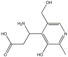 3-AMINO-3-(2-METHYL-3-HYDROXY-5-HYDROXYMETHYLPYRIDIN-4-YL)-PROPIONIC ACID 结构式