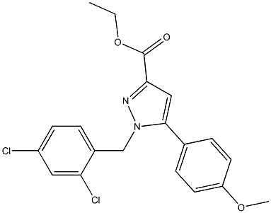 ETHYL 1-(2,4-DICHLOROBENZYL)-5-(4-METHOXYPHENYL)-1H-PYRAZOLE-3-CARBOXYLATE 结构式