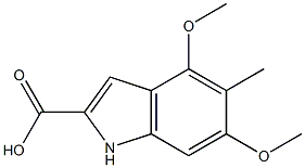 4,6-DIMETHOXY-5-METHYL-1H-INDOLE-2-CARBOXYLIC ACID 结构式