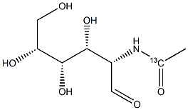 2-ACETAMIDO-2-DEOXY-D-[1-13C]MANNOSE 结构式