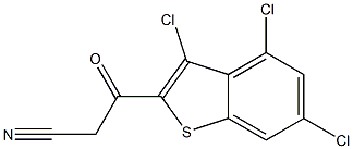 3-(3,4,6-TRICHLOROBENZO[B]THIOPHEN-2-YL)-3-OXOPROPANENITRILE 结构式